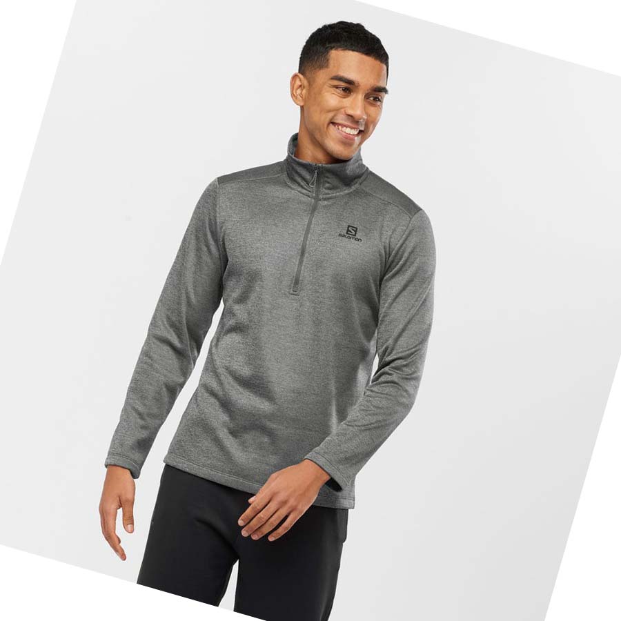 Salomon ESSENTIAL LIGHTWARM SEAMLESS Erkek Kapüşonlu Sweatshirt Gri | TR 3206FDN